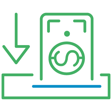 Accounts Receivable Vector Image of Money Being Deposited to Represent Accounts Receivable Tracking Services