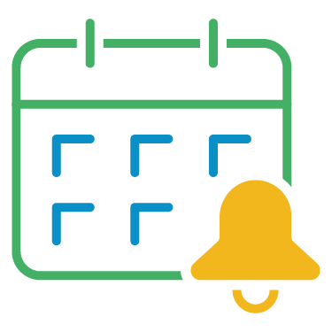 Consistency Vector Image of a Calendar with a Bell to Represent Consistency and Reliability Company Values