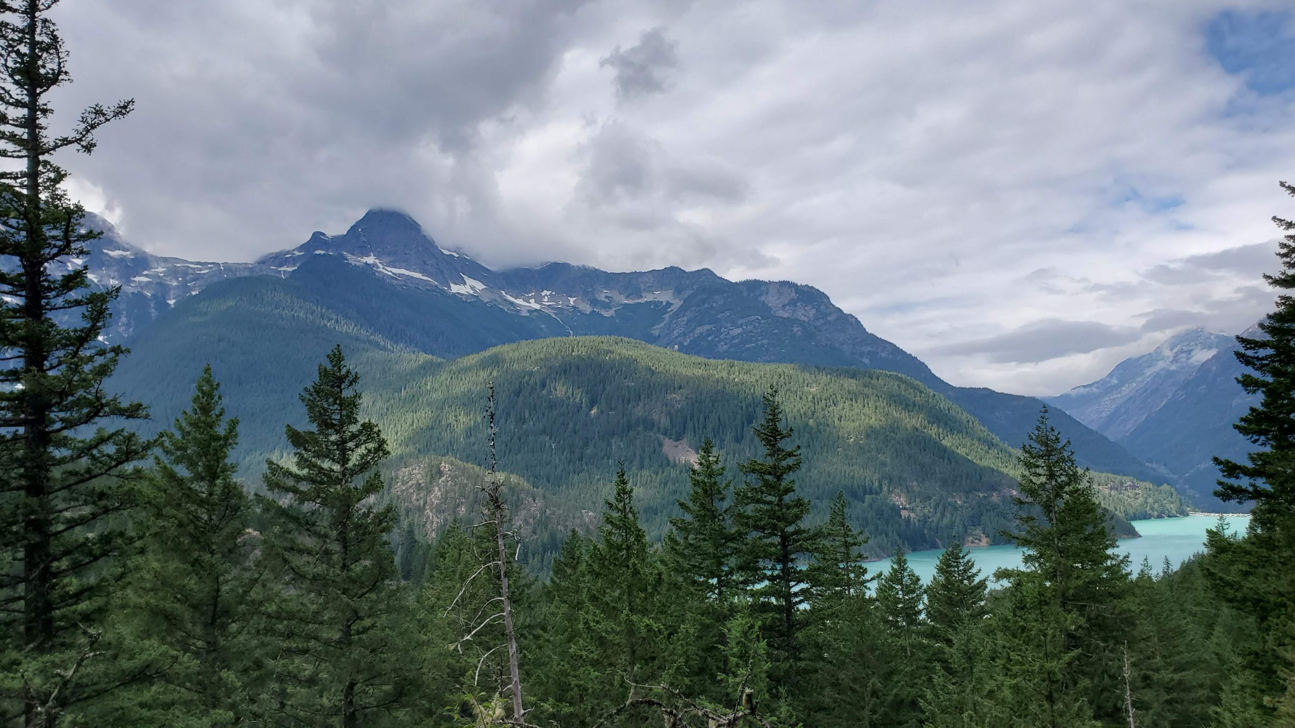 Image of Forest and Mountains with Valley Lake