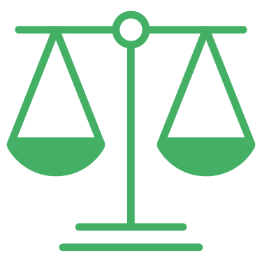 Honesty Vector Image of a Scale to Represent Honesty and Integrity Company Values