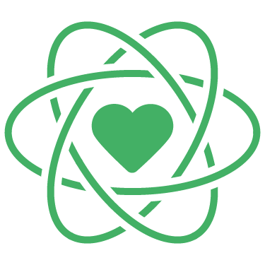Respect Vector Image of Atom with Heart in the Center to Represent Respect for Clients